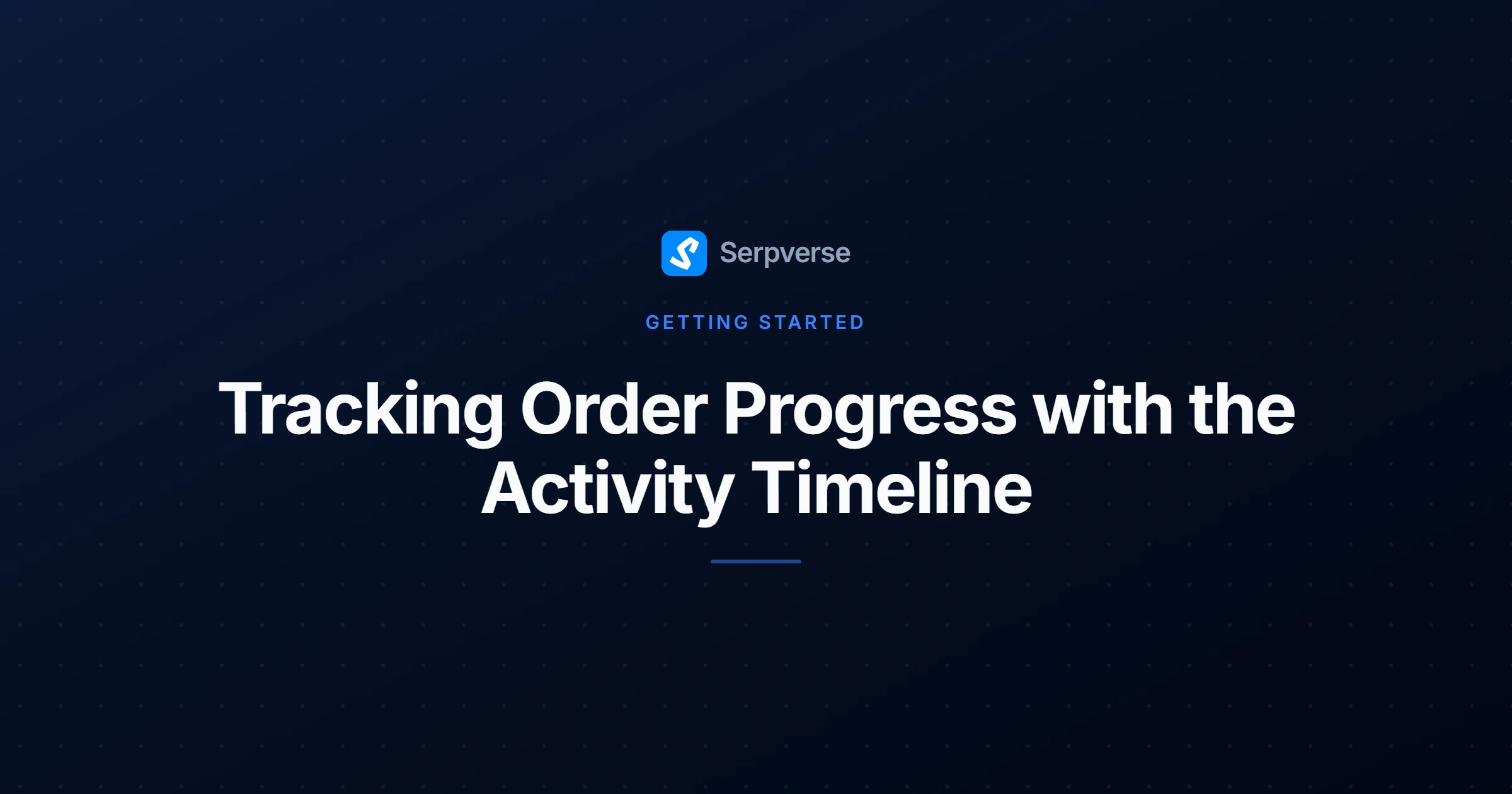 Cover image for Tracking Order Progress with the Activity Timeline