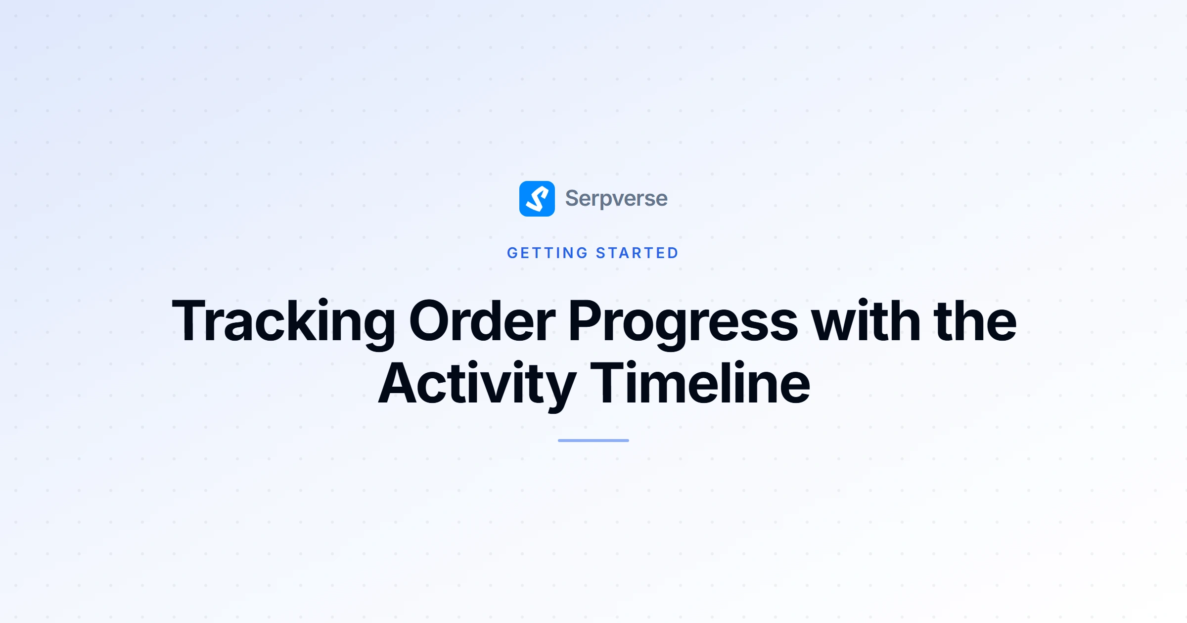 Cover image for Tracking Order Progress with the Activity Timeline