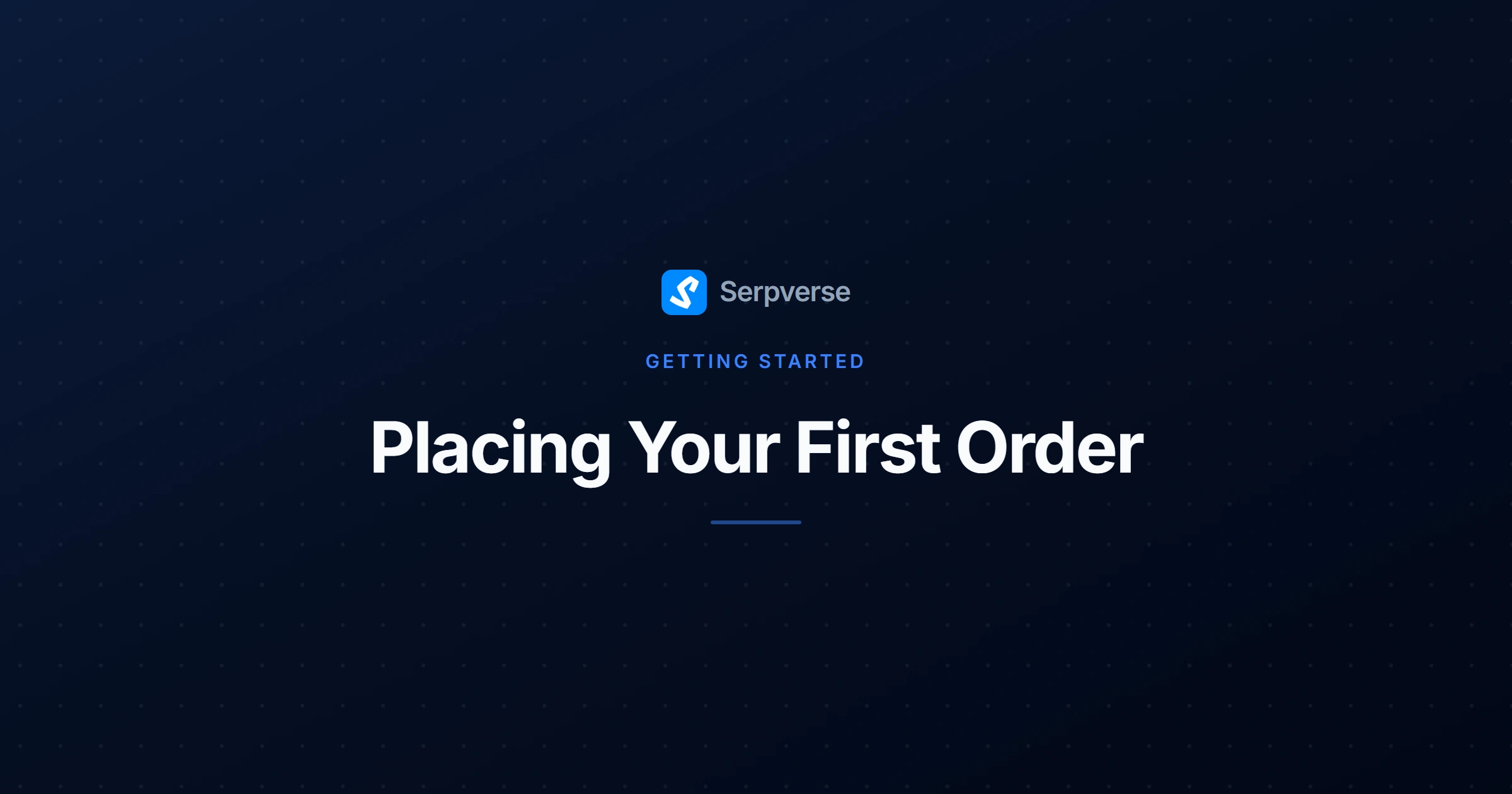 Cover image for Placing Your First Order: A Buyer's Guide