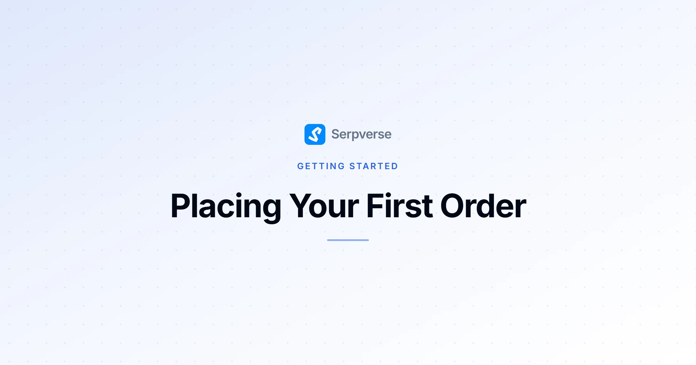 Cover image for Placing Your First Order: A Buyer's Guide