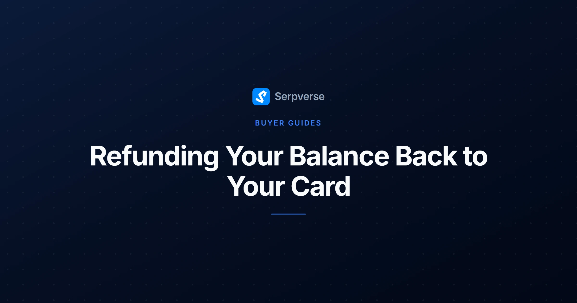 Cover image for Refunding Your Balance Back to Your Card