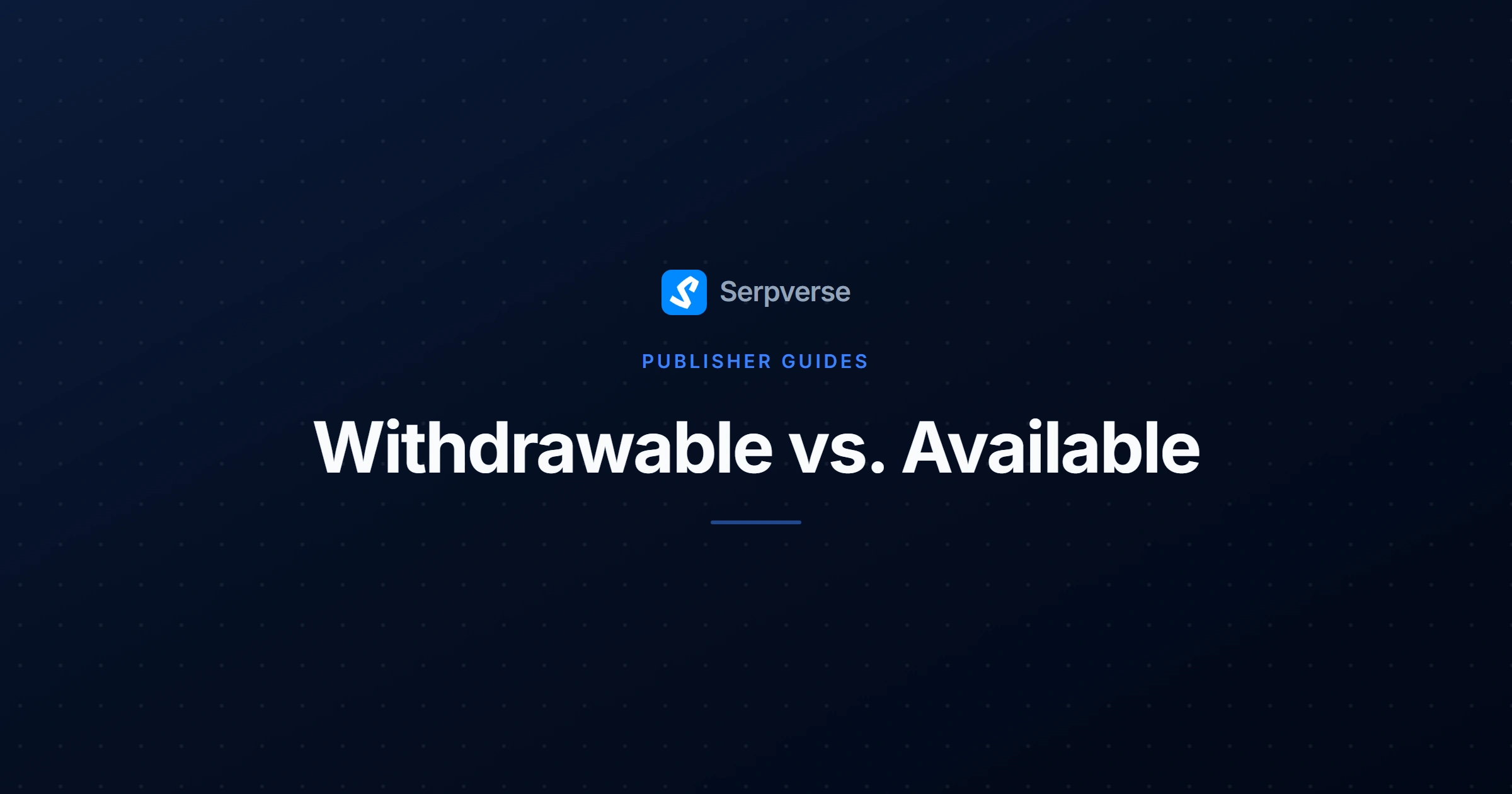 Cover image for Withdrawable vs. Available: What You Can Withdraw